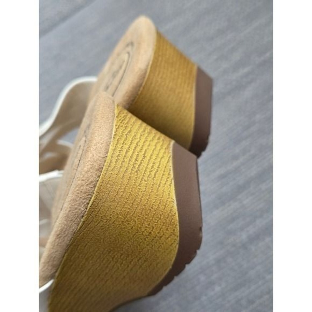 Easy Works Rosanna Sandals 10 White Woven Wedge Slip Resistant Comfort Clogs - Picture 9 of 12